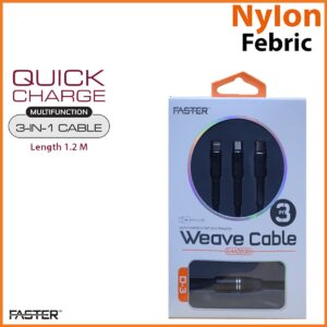 FASTER D-3 Quick Charge 3 in 1 Cable