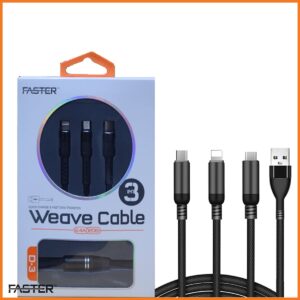 FASTER D-3 Quick Charge 3 in 1 Cable