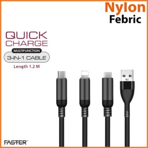 FASTER D-3 Quick Charge 3 in 1 Cable