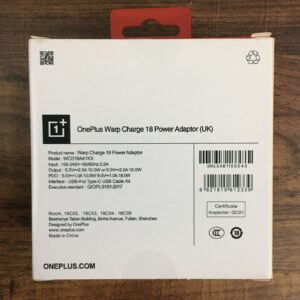 OnePlus 18 Watt Charger with Type C Cable 100 % Genuine