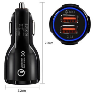 6A QC 3.0 Car Charger 2 USB Port