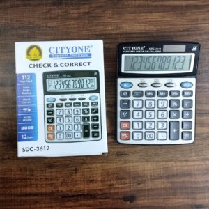 CITYONE SDC-3612 Glass Button Desk Calculator