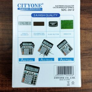 CITYONE SDC-3612 Glass Button Desk Calculator