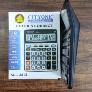 CITYONE SDC-3612 Glass Button Desk Calculator