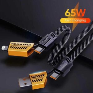 4 in 1 USB to Type C and iPhone PD Charging Cable